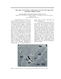 Mineralogy of Cu-Ni-PGE Ore and Sequence of Events in the Copper Cliff South Mine, Sudbury, Ontario