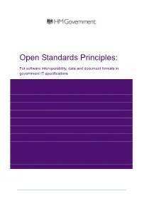 Open Standards Principles