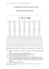 Practices, the Practice of Islam the Ismailis Have a System of Seven Pillars, Or Obligatory Practices, of Is
