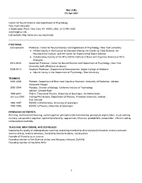 Wei Ji Ma CV Apr 2021 Center for Neural Science