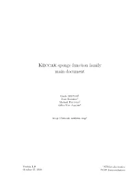 Keccak Sponge Function Family Main Document