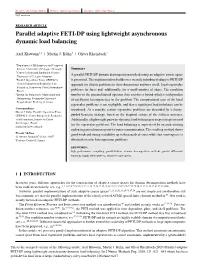 Parallel Adaptive FETI-DP Using Lightweight Asynchronous Dynamic Load Balancing