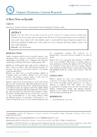 A Short Note on Epoxide