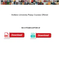 Arellano University Pasay Courses Offered