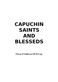 Capuchin Saints and Blesseds