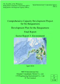 Comprehensive Capacity Development Project for the Bangsamoro Development Plan for the Bangsamoro Final Report Sector Report 3