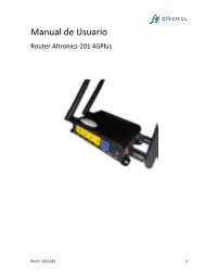 Manual De Usuario Router Altronics-201 4Gplus