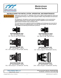 Masterstream Nozzle Series