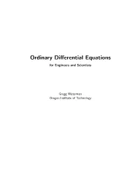 Ordinary Differential Equations