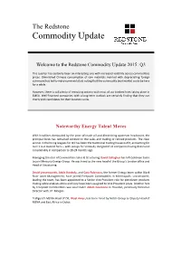 Redstone Commodity Update Q3 2015