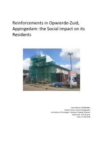 Reinforcements in Opwierde-Zuid, Appingedam: the Social Impact on Its Residents