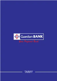 TARIFF TYPE of SERVICE REMARKS CURRENT CHARGES (W.E.F 01.11.2015) BANKERS CHEQUE Customers (Debit to A/C) Kshs