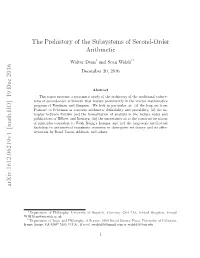 The Prehistory of the Subsystems of Second-Order Arithmetic Arxiv