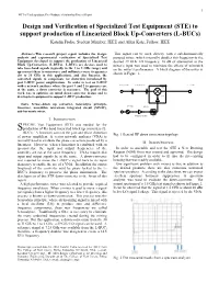 To Support Production of Linearized Block Up-Converters (L-Bucs) Katalin Frolio, Student Member, IEEE and Allen Katz, Fellow, IEEE