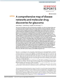 A Comprehensive Map of Disease Networks and Molecular Drug Discoveries for Glaucoma Haixin Wang1,2,3, Yanhui Deng1, Ling Wan4 & Lulin Huang1,2,3 ✉
