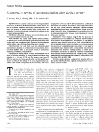 A Systematic Review of Autoresuscitation After Cardiac Arrest*