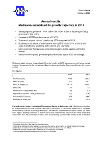 Annual Results: Mediawan Maintained Its Growth Trajectory in 2019