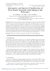 Astrometry and Spectra Classification of Near Earth Asteroids with Lijiang