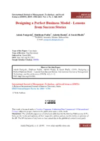 D Designi Ing a P F Perfect from S T Busi Succes Ness M Ss Stor Model