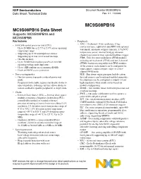 MC9S08PB16 Data Sheet: Technical Data Rev