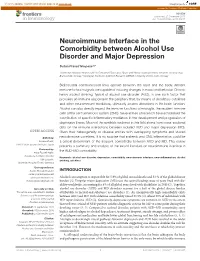 Neuroimmune Interface in the Comorbidity Between Alcohol Use Disorder and Major Depression
