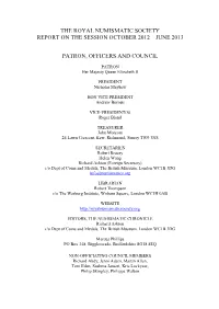 Report on the RNS Session 2012-2013