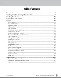 Table of Contents