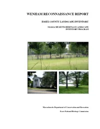 Wenham Reconnaissance Report