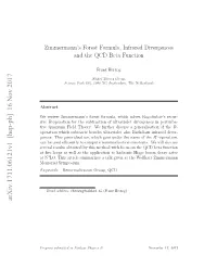 Zimmermann's Forest Formula, Infrared Divergences and the QCD