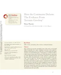 How the Continents Deform: the Evidence from Tectonic Geodesy*