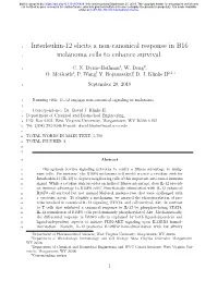 Interleukin-12 Elicits a Non-Canonical Response in B16