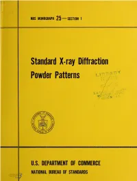 Standard X-Ray Diffraction Powder Patterns