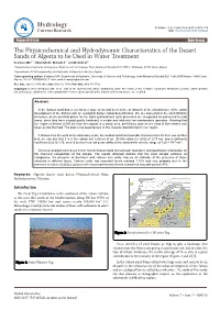 The Physicochemical and Hydrodynamic Characteristics Of