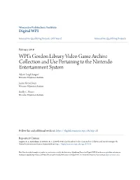 Wpiâ•Žs Gordon Library Video Game Archive Collection and Use