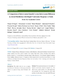 A Comparison of Intravenous Esmolol Versus Intravenous Diltiazem in Atrial Fibrillation with Rapid Ventricular Response-A Study from an Academic Center