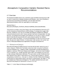 Atmospheric Composition Variable Standard Name Recommendations