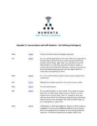 Conversation with Jeff Hawkins – on Defining Intelligence