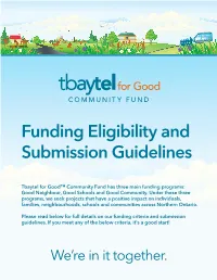 Funding Eligibility and Submission Guidelines