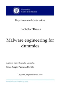Malware Engineering for Dummies