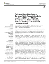 Pathway-Based Analysis of Genome-Wide Association Data