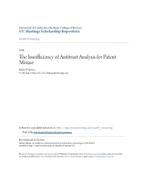 The Insufficiency of Antitrust Analysis for Patent Misuse, 55 Hastings L.J
