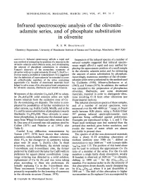 Adamite Series, and of Phosphate Substitution in Olivenite