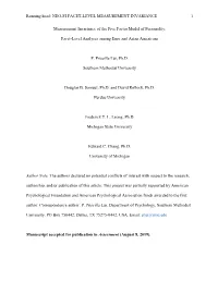 Facet-Level Measurement Invariance 1