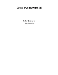 Linux Ipv6 HOWTO (It)