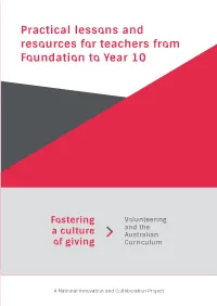 Practical Lessons and Resources for Teachers from Foundation to Year 10