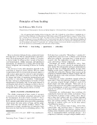Principles of Bone Healing