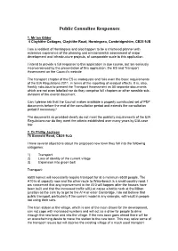 Public Consultee Responses