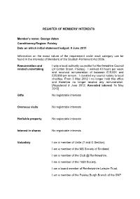 Register of Interests