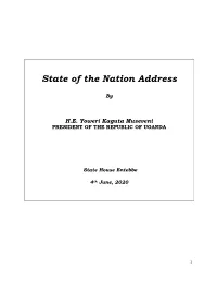 STATE of the NATION ADDRESS 2020.Pdf