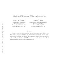 Moduli of Monopole Walls and Amoebas Arxiv:1202.1294V1 [Hep-Th]